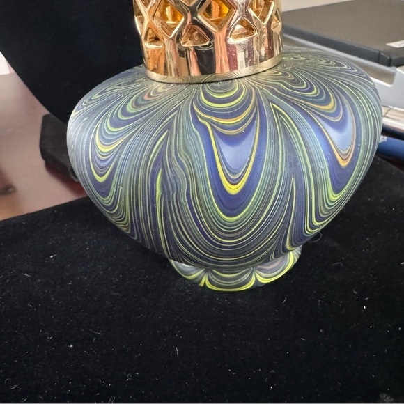 La Tee Da home fragrance lamp large glass tapered lattice crown grey multi - Picture 14 of 14